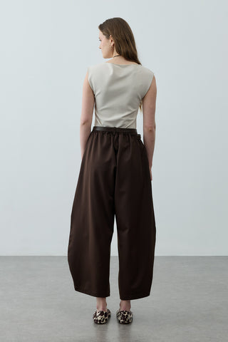 Dökümlü Bomb Pantolon Kahverengi