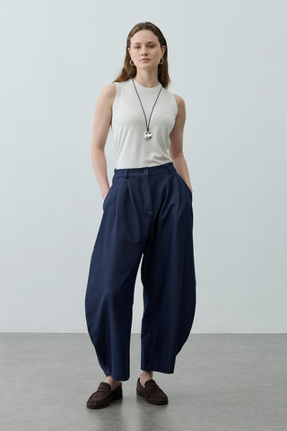 Dökümlü Bomb Pantolon Lacivert