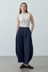 Dökümlü Bomb Pantolon Lacivert