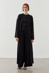 Dökümlü Rahat Kimono Siyah