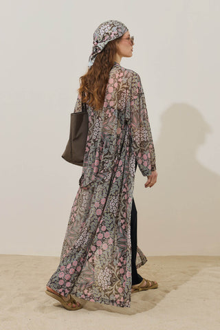 Dreamy Garden Desen Pareo Kimono Haki