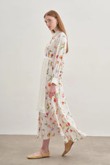 Buttoned Dress Ecru