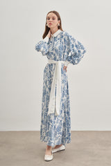 Buttoned Dress Blue
