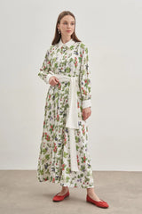 Düğmeli Elbise Yeşil