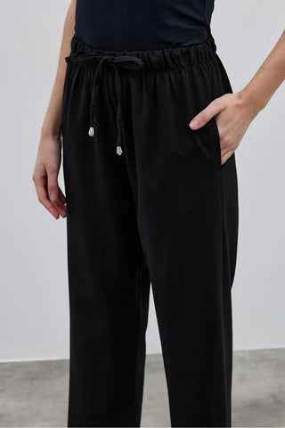 Düz Kesim Kadın Pantolon Siyah - Fahhar Design