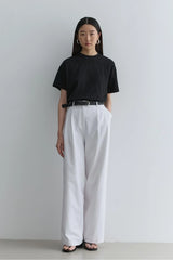 Straight Leg Trousers White