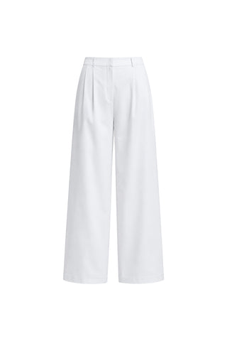 Straight Leg Trousers White