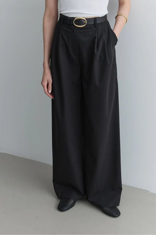 Düz Paça Pantolon Siyah - Fahhar Design