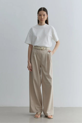 Düz Paça Pantolon Vizon - Fahhar Design