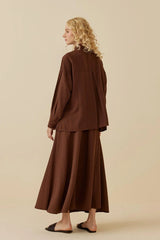 Skirt Suit Brown