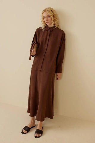 Etekli Takım Kahverengi - Fahhar Design