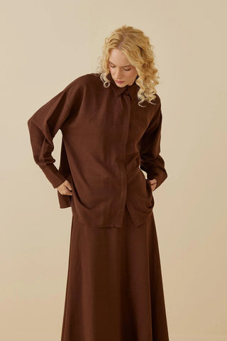 Etekli Takım Kahverengi - Fahhar Design