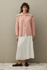 Fermuar Detaylı Hırka Pembe