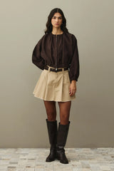 Fermuarlı Bomber Ceket Acı Kahve