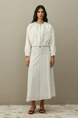 Fermuarlı Bomber Ceket Ekru