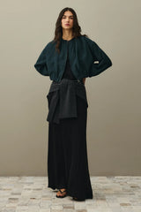 Fermuarlı Bomber Ceket Yeşil