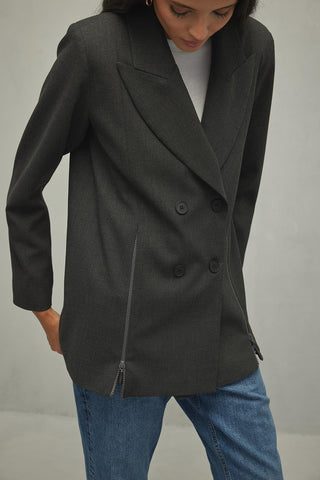 Zippered Jacket Gray