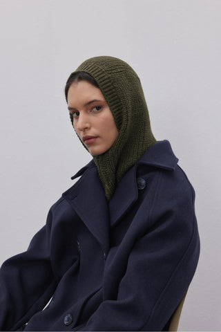 Fermuarlı Kadın Balaclava Bere Haki
