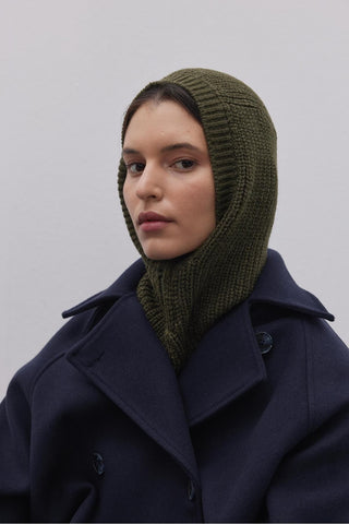 Fermuarlı Kadın Balaclava Bere Haki