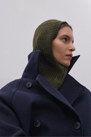 Fermuarlı Kadın Balaclava Bere Haki