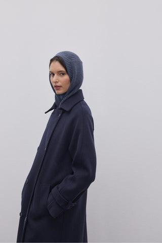 Fermuarlı Kadın Balaclava Bere İndigo