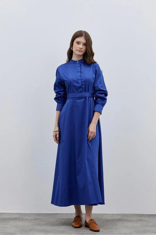 Fit Kesim Elbise Lacivert