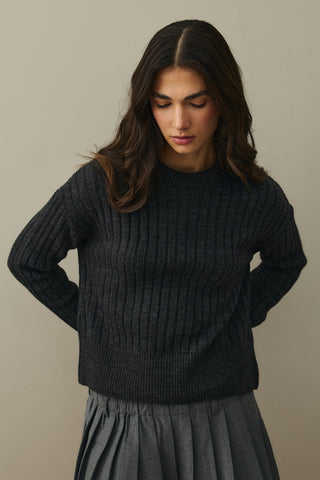 Fitilli Basic Crop Kazak Antrasit