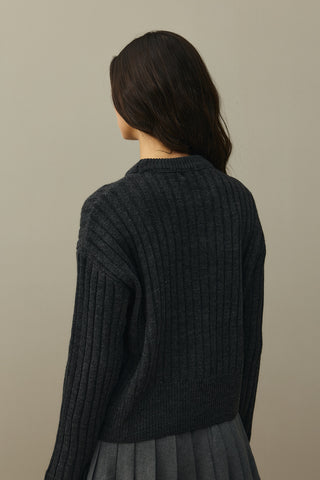 Fitilli Basic Crop Kazak Antrasit