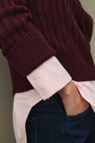 Fitilli Basic Crop Kazak Bordo