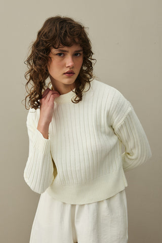 Fitilli Basic Crop Kazak Ekru