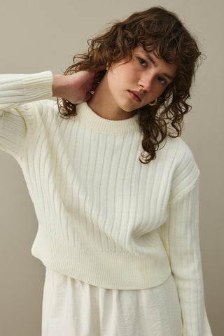 Fitilli Basic Crop Kazak Ekru