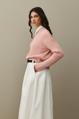 Fitilli Basic Crop Kazak Pembe