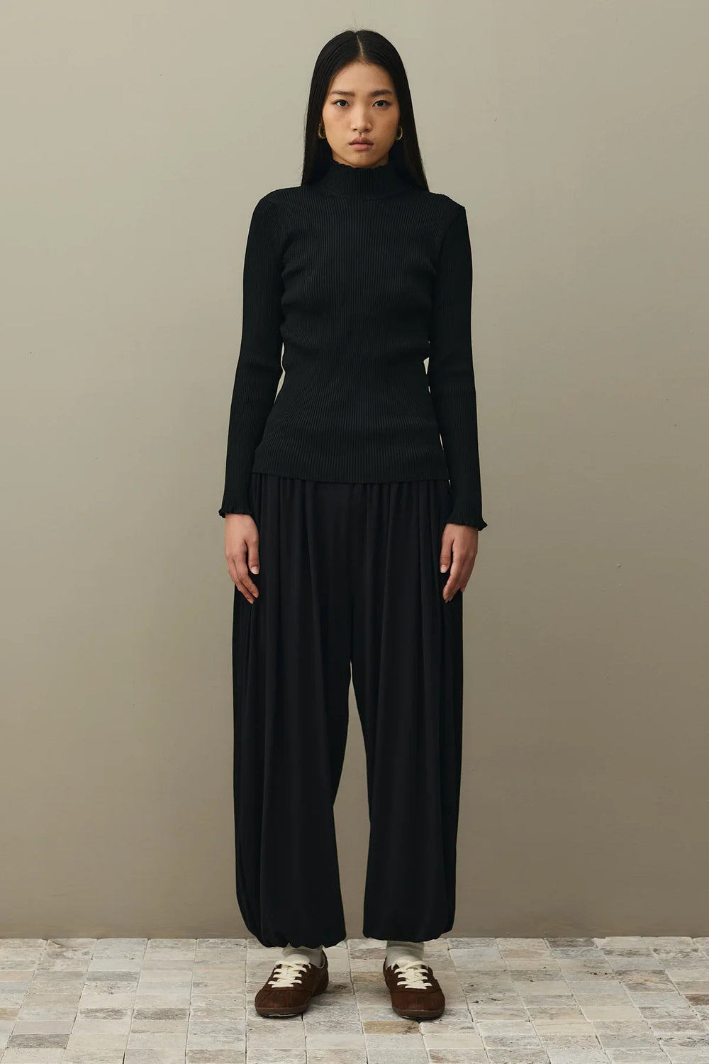 Basic Ribbed Sweater Black