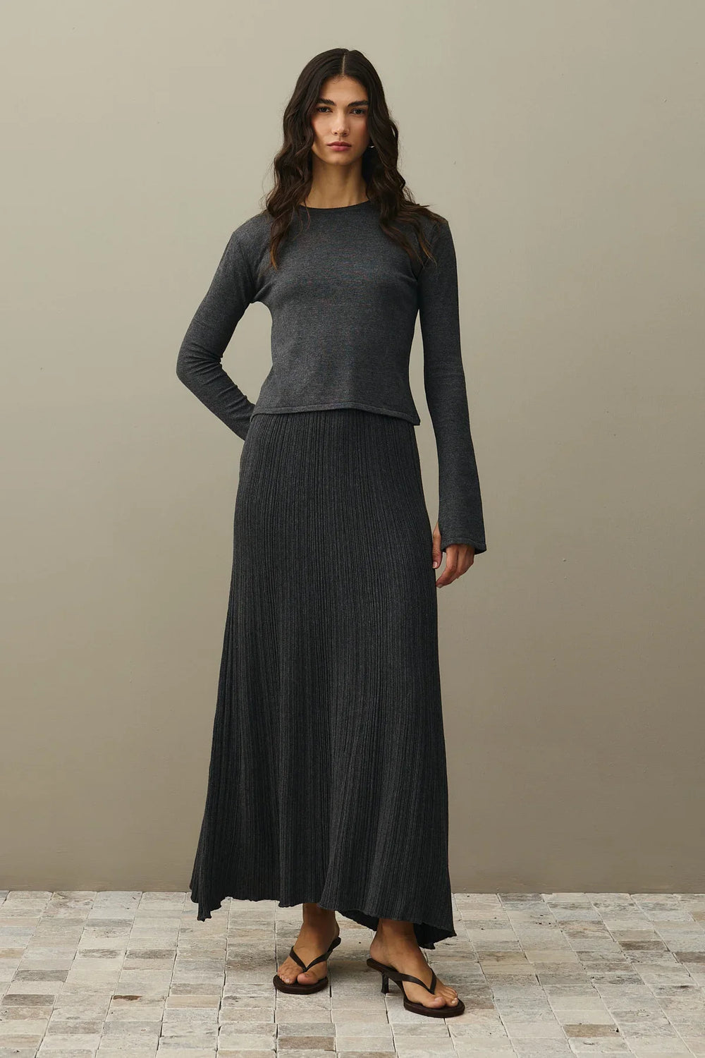 Basic Cotton Corduroy Suit Anthracite