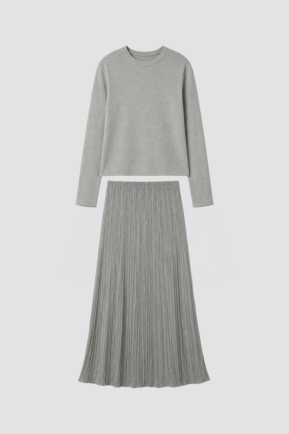 Basic Cotton Corduroy Suit Gray