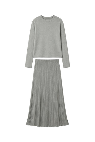 Basic Cotton Corduroy Suit Gray