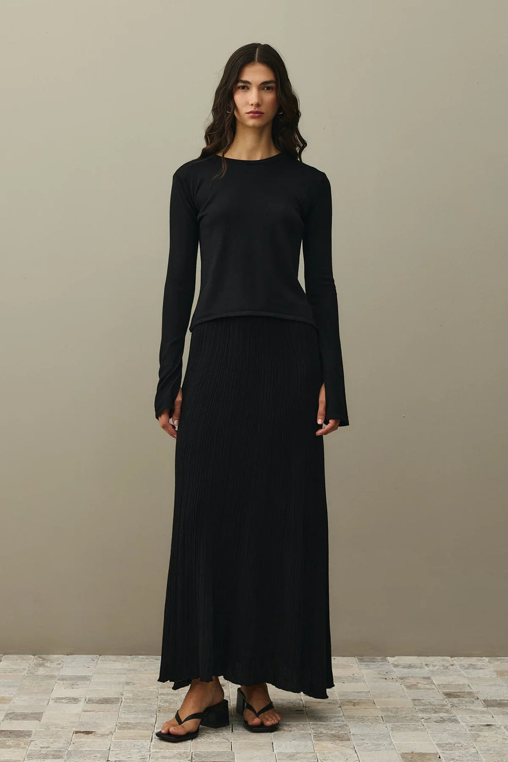 Basic Cotton Corduroy Suit Black