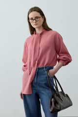 Fularlı Ekose Gömlek Kırmızı