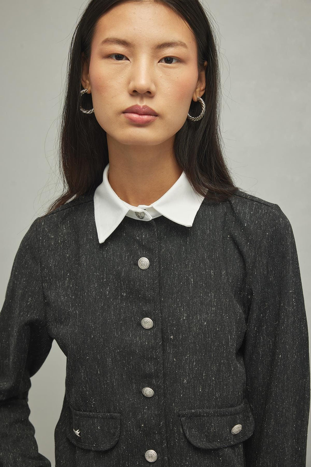 Garnished Shirt Jacket Smoked