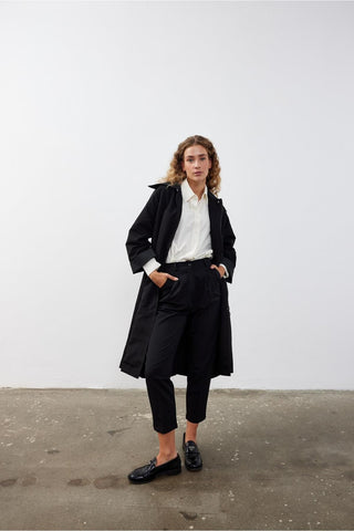 Garnili Trençkot Siyah - Fahhar Design