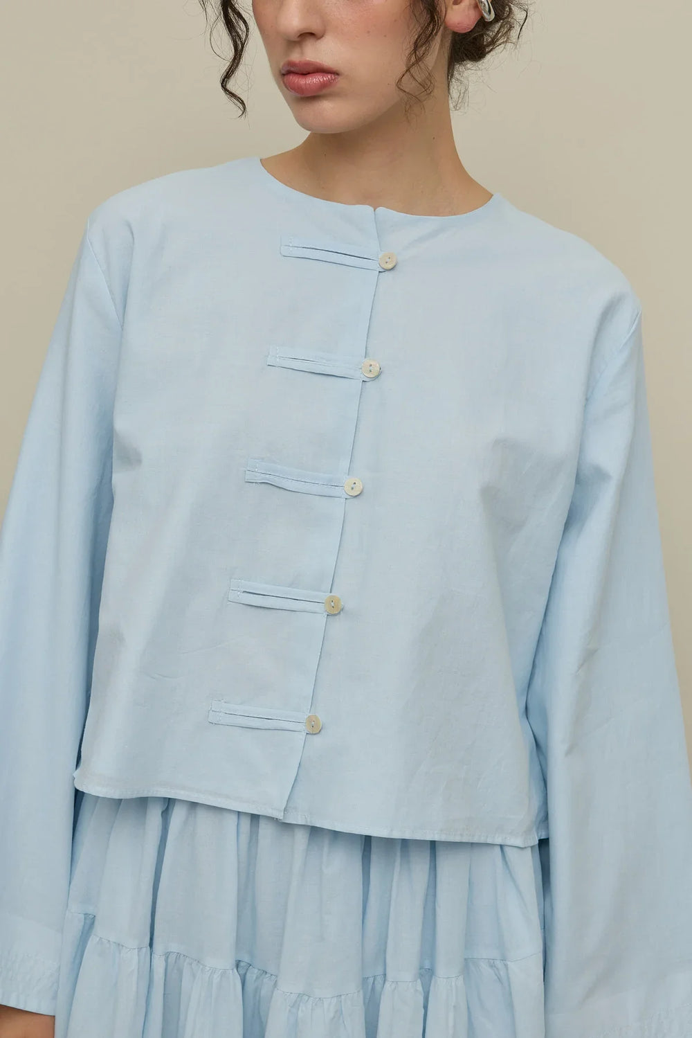 Wide Brit Shirt Light blue