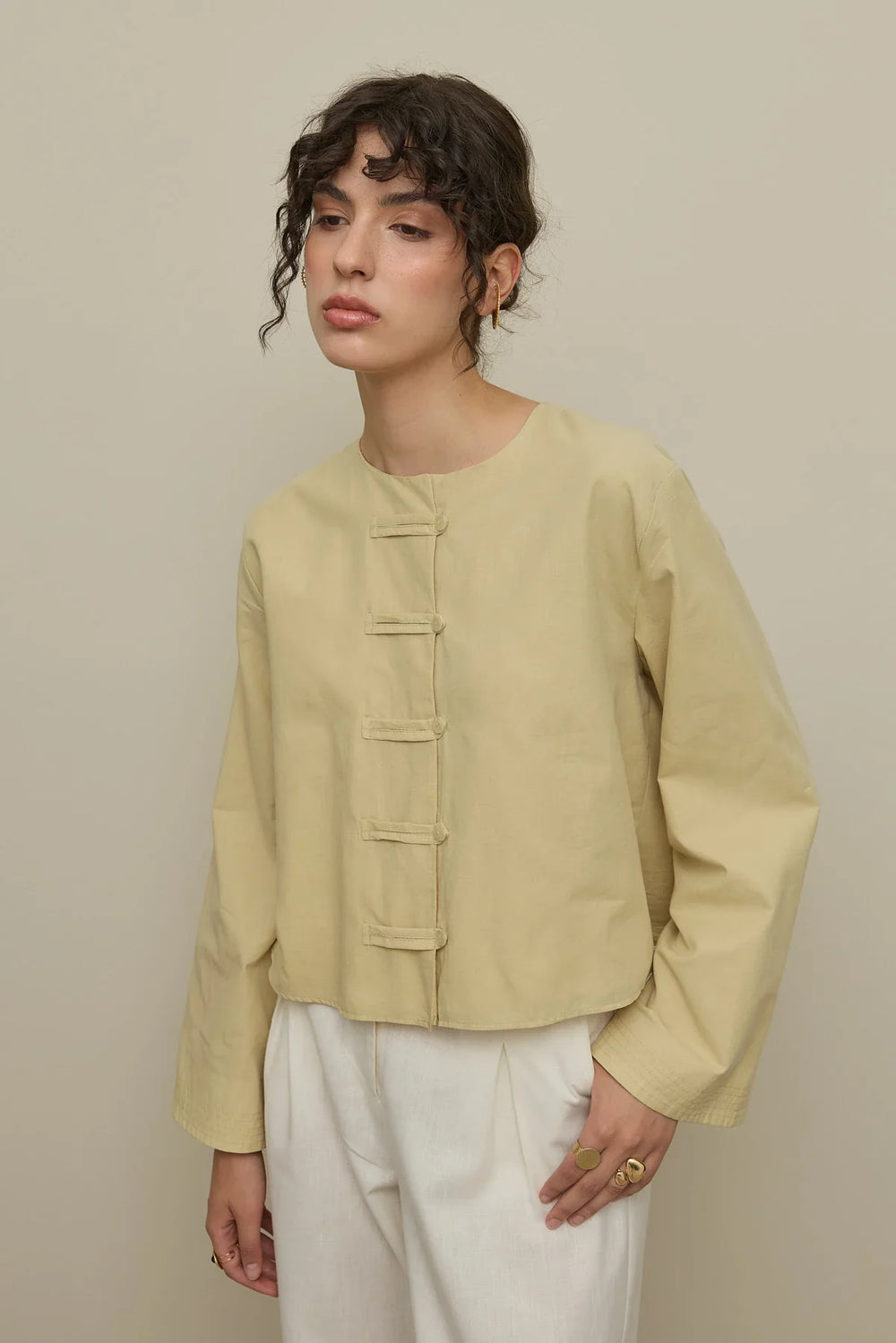 Wide Brit Shirt Light Yellow