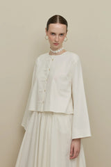 Geniş Britli Gömlek Ekru