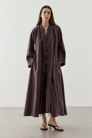 Geniş Britli Kimono Kahverengi
