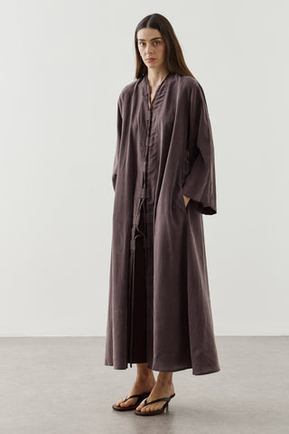 Geniş Britli Kimono Kahverengi