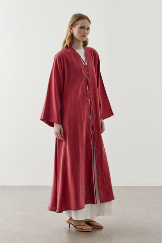 Geniş Britli Kimono Kırmızı