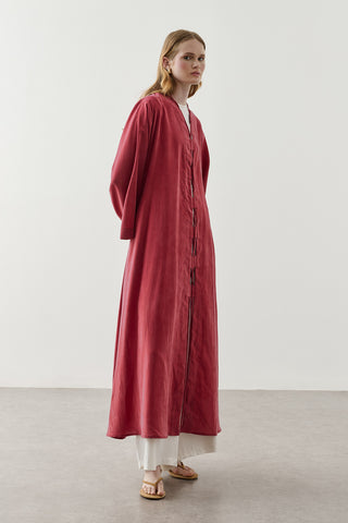 Geniş Britli Kimono Kırmızı