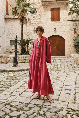 Geniş Britli Kimono Kırmızı