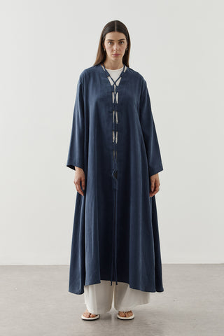 Geniş Britli Kimono Mavi
