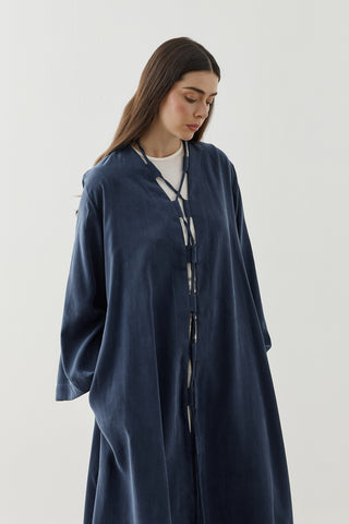 Geniş Britli Kimono Mavi